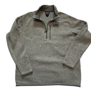 Patagonia Mens Gray Better Sweater 1/4 Zip Fleece Pullover Size XXL Outdoors
